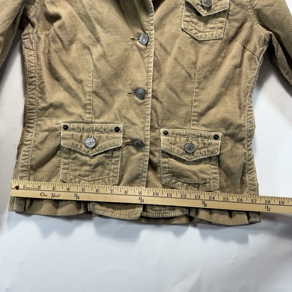 Corduroy Jacket Banana Republic Women's 8 Khaki Brown Cowboy - Picture 5 of 13